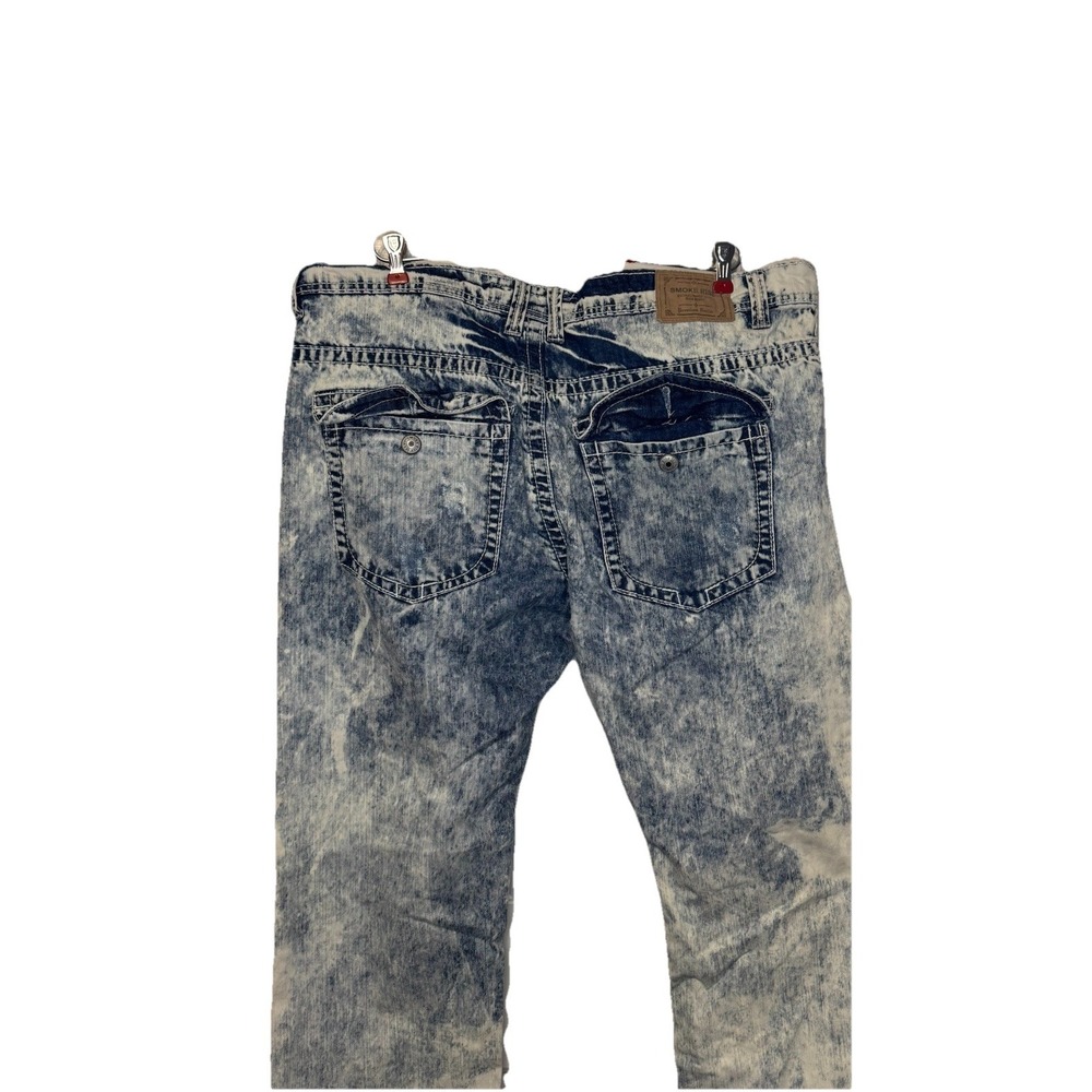 Smoke Rise Women's Jeans Straight Cut Hi-Rise  Acid Wash Denim‎ Cotton Sz.42X32 - Picture 9 of 9